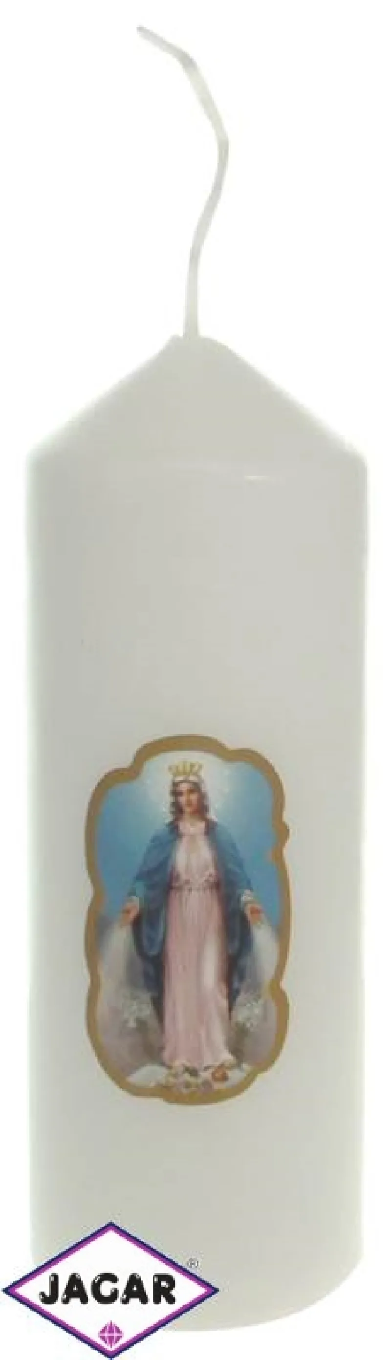 Świeca ołtarzowa -M.B.Niepokalana - dł13cm SG24 Świeca ołtarzowa -M.B.Niepokalana - dł13cm SG24