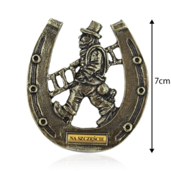 Magnes metalowy - Kominiarz podkowa - 7cm - MM65