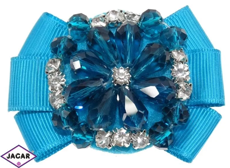 Broszka - niebieska kokardka - długość 6cm BR112 Broszka - niebieska kokardka - długość 6cm BR112
