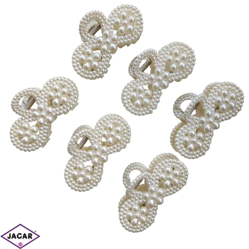 Klamra do włosów perełkowe 7,5cm 6szt/op SZ992 Klamra do włosów perełkowe 7,5cm 6szt/op SZ992