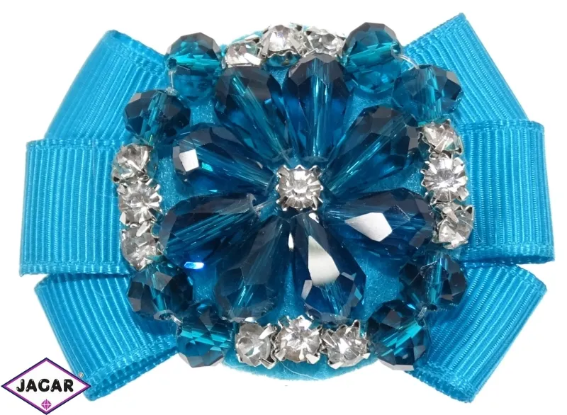 Broszka - niebieska kokardka - długość 6cm BR112 Broszka - niebieska kokardka - długość 6cm BR112