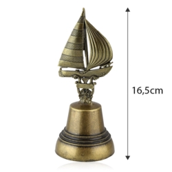 Figurka dzwonek z żaglówką 16,5cm - 324 - FR179