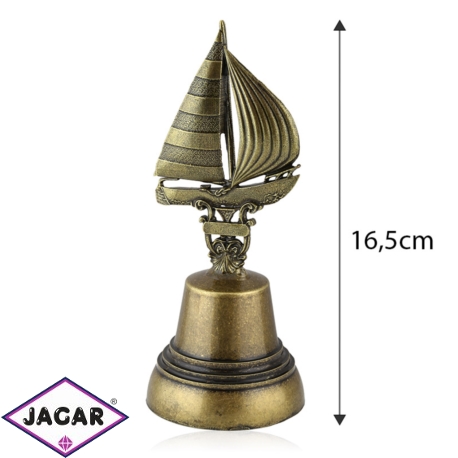 Figurka dzwonek z żaglówką 16,5cm - 324 - FR179