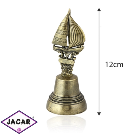 Figurka dzwonek z żaglówką - 12cm - 339 - FR185