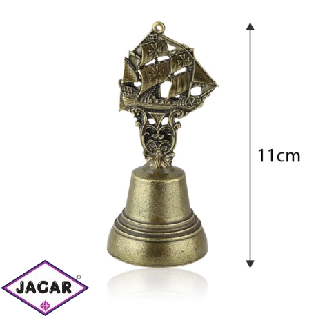 Figurka dzwonek z żaglowcem - 11cm - 341 - FR187
