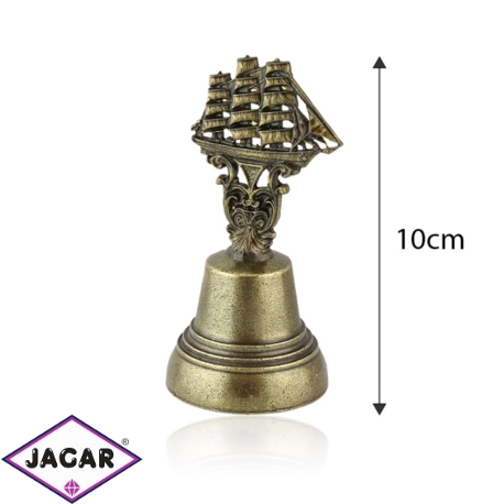 Figurka dzwonek z żaglowcem - 10cm - 342 - FR188