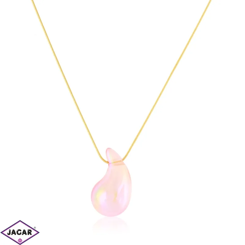 Celebrytka z akrylową łezką candy pink CP14730 Celebrytka z akrylową łezką candy pink CP14730