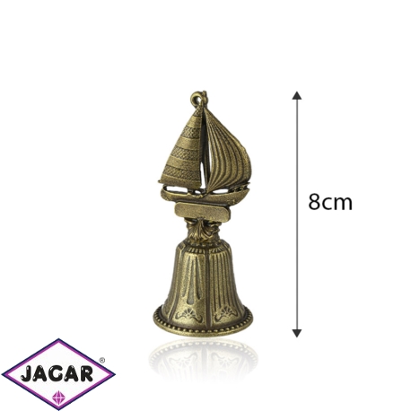 Figurka dzwonek z żaglówką - 8cm - 355 - FR195