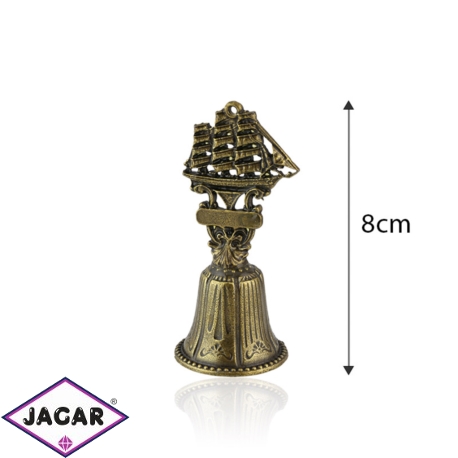 Figurka dzwonek z żaglowcem - 8cm - 357 - FR197