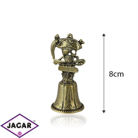 Figurka dzwonek Herb Piracki - 8cm - 367 - FR201
