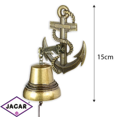 Dzwonek wiszący kotwica - 15cm - 371 - FR205