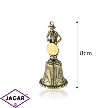 Figurka dzwonek Żyd z grosikiem - 8cm - FR223
