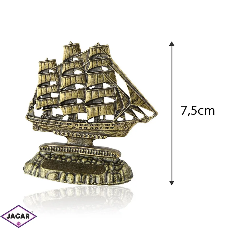 Figurka metalowa żaglowiec - 7,5cm - 377 - FR211 Figurka metalowa żaglowiec - 7,5cm - 377 - FR211