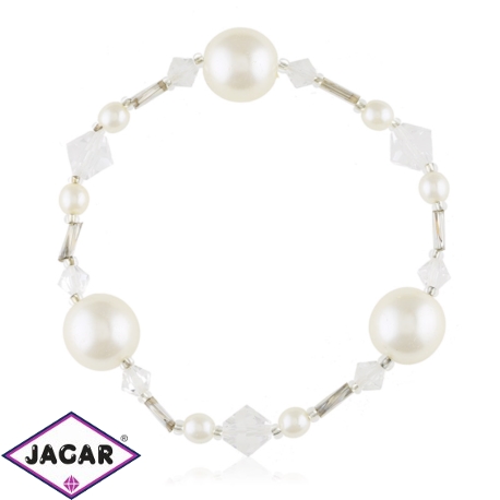 Bransoletka z perłami i kryształami - BRA840