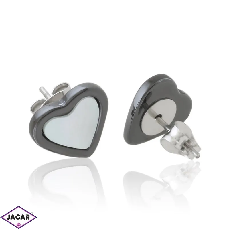 Kolczyki stalowe ceramiczne sztyfty EAP37073