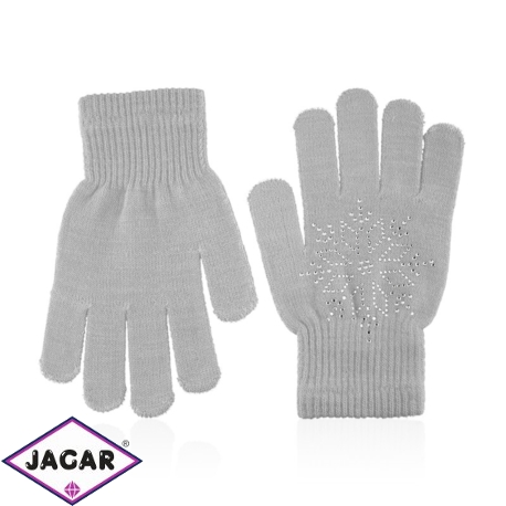 Rękawiczki dziecięce - śnieżynka grey - RK437