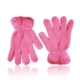 Rękawiczki dziecięce - puszyste róż - RK438