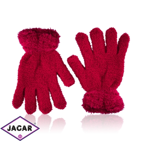 Rękawiczki dziecięce - puszyste czerwień - RK439