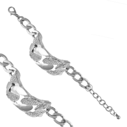 Bransoletka chain z kryształkami - BRA1184
