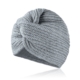 Czapka - piękny turban - owcza wełna - grey CD326