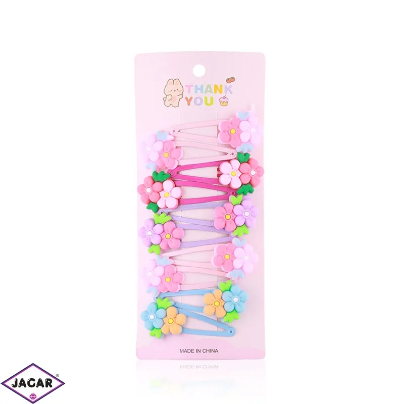 Spinki pyki kwiatki mix 10szt/op OS2261