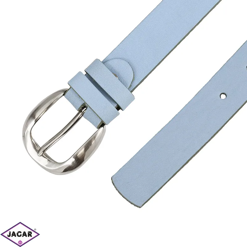 Pasek skórzany damski - Błękitny 3cm- BL48 Pasek skórzany damski - Błękitny 3cm- BL48