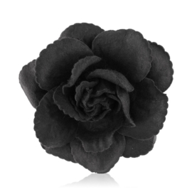 Broszka - czarny kwiat - BR399