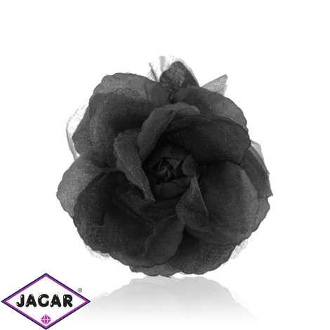 Broszka - czarny kwiatuszek z siateczką - BR400