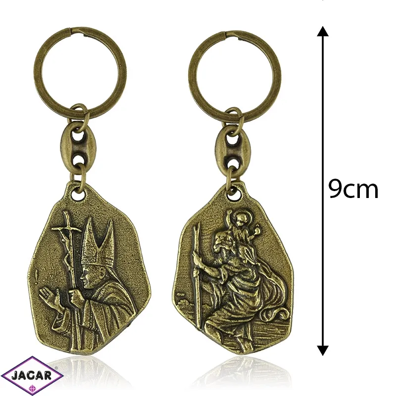 Brelok metalowy - Św. Krzysztof i JP II - BM173 Brelok metalowy - Św. Krzysztof i JP II - BM173