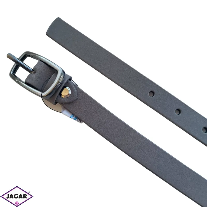 Pasek skórzany damski szary 2cm BL572 Pasek skórzany damski szary 2cm BL572