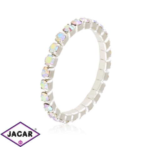 Pierścionek kryształki na gumce - opal PIER107