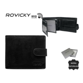 Portfel męski skórzany - N992L-VIT-RFID Black P945