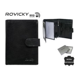 Portfel męski skórzany - N4L-VIT-RFID Black P950