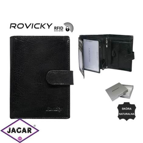 Portfel męski skórzany - PC-028-BAR Black P951