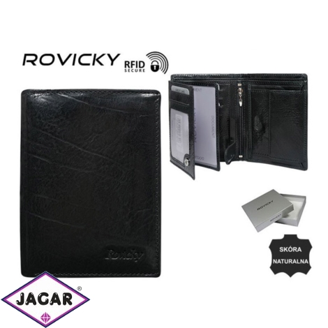 Portfel męski skórzany - N4-VIT-RFID Black P953