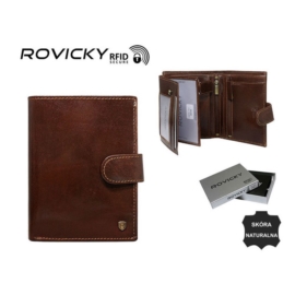 Portfel męski skórzany - N575L-RVT Brown P958