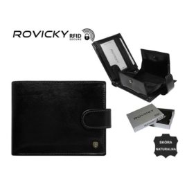 Portfel męski skórzany - N61L-RVT Black P961