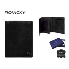 Portfel męski skórzany - RV-7680272 Black P963