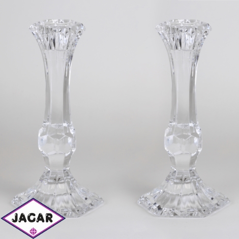Świeczniki - szklane - wys. 17cm - JC85