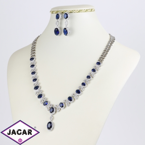 Komplet biżuterii niebieski kryształ Xuping SKO73