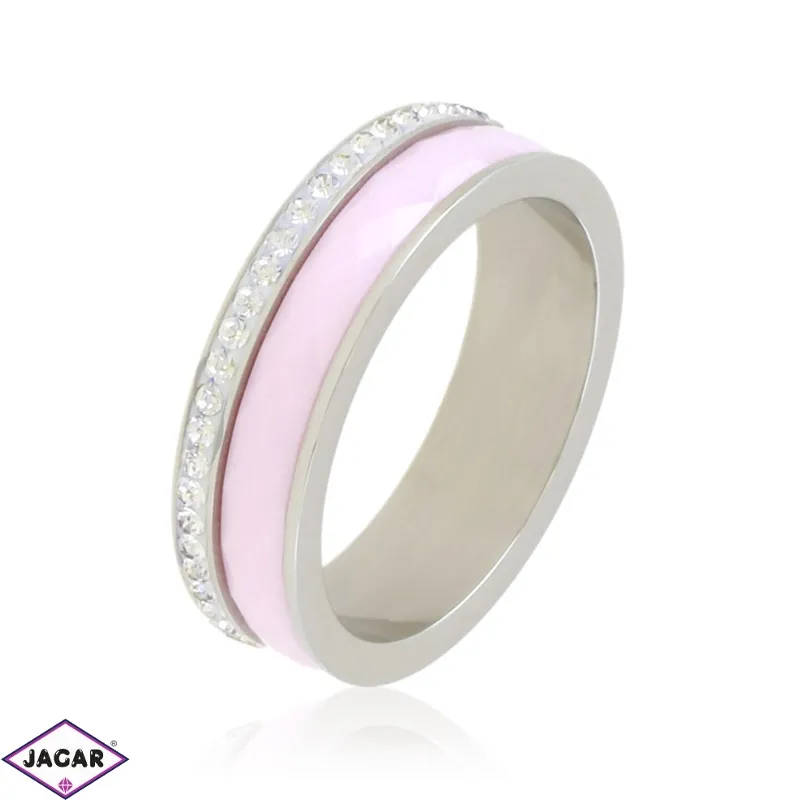 Obrączka stalowa ceramic pink PP6288 Obrączka stalowa ceramic pink PP6288