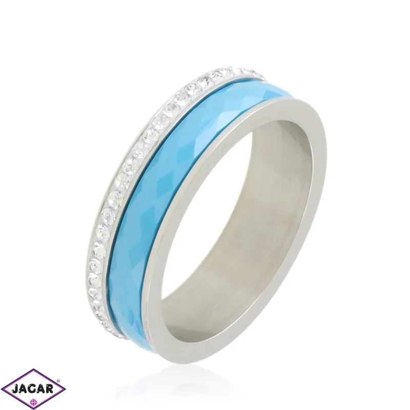 Obrączka stalowa ceramic blue PP6289