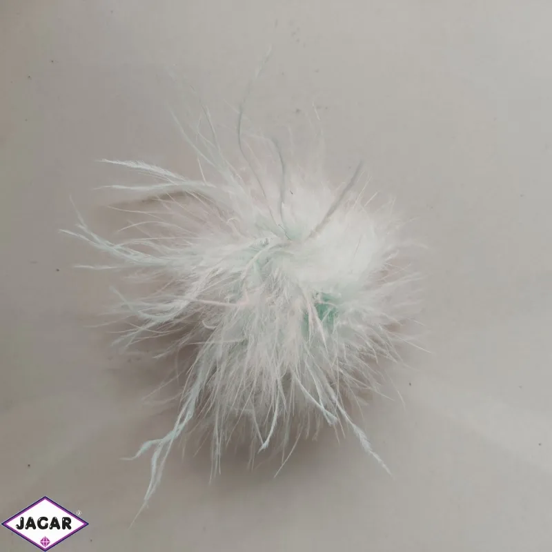 Broszka edytka z piórek mięta 14cm BR1176m