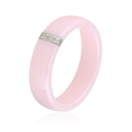 Pierścionek ceramiczny - pink - Xuping PP2326