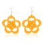 Kolczyki akrylowe kwiatki - pomarańczowe - EA2358