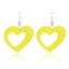 Kolczyki akrylowe serca - żółte - EA2361