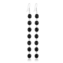 Kolczyki perła czarna szlifowana 10,5cm - PEK115