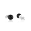 Kolczyki perła czarna szlifowana 0,6cm - PEK124