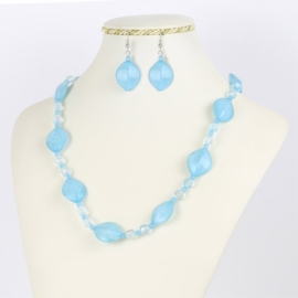 Komplet biżuterii - niebieski - KOM179