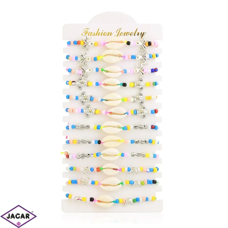 Bransoletki z muszelkami 12szt/op BRA4943